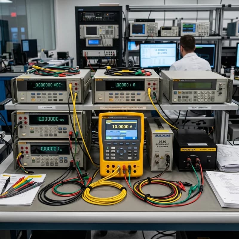 Electrical measuring instrument calibration service for voltage and current meters