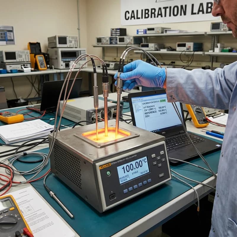 Thermal temperature sensor and controller calibration service