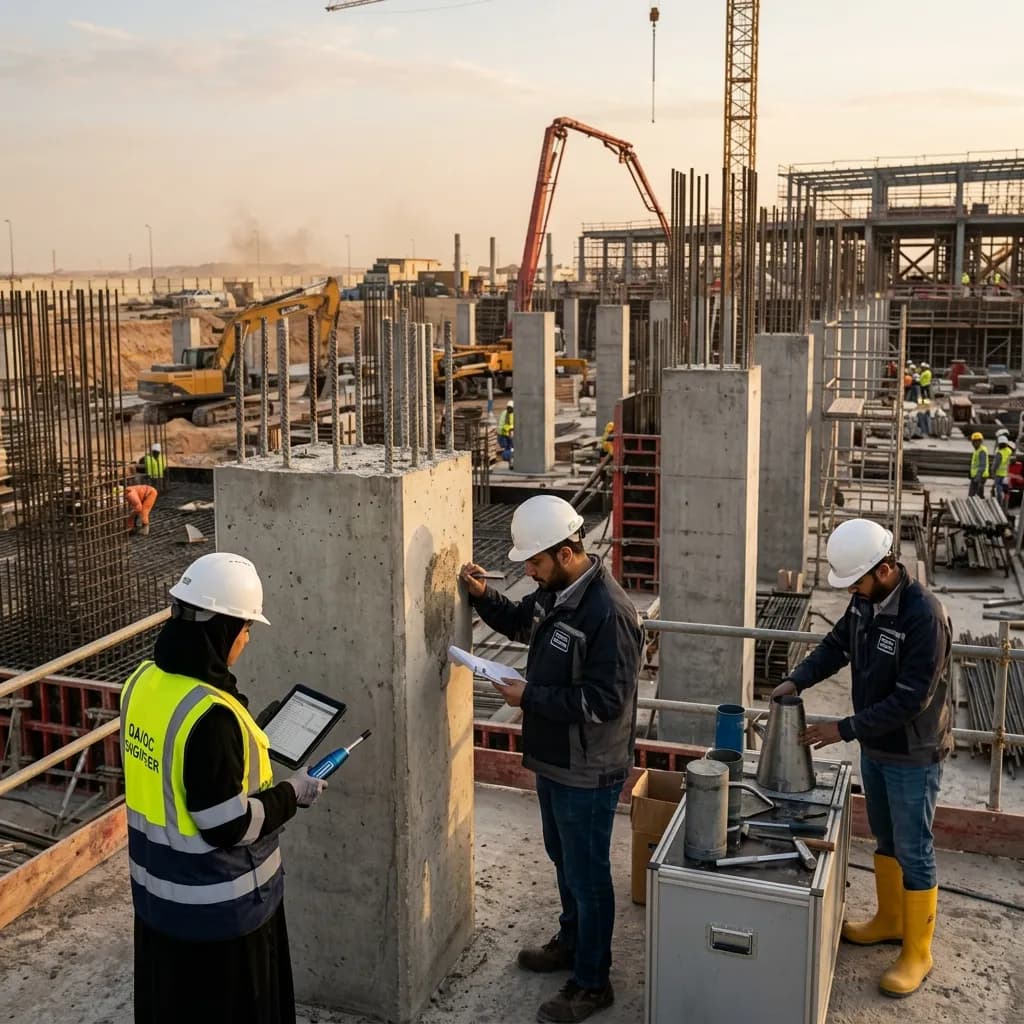 Civil testing services in Zuluf Saudi Arabia for construction quality control
